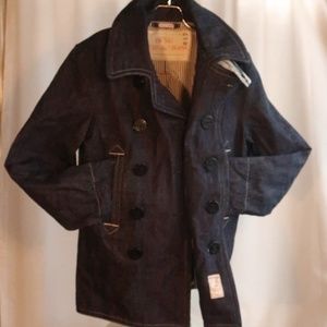 Denim Naval Coat NWOT